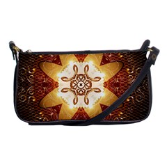 Elegant, Decorative Kaleidoskop In Gold And Red Shoulder Clutch Bags by FantasyWorld7