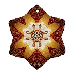 Elegant, Decorative Kaleidoskop In Gold And Red Ornament (snowflake) 