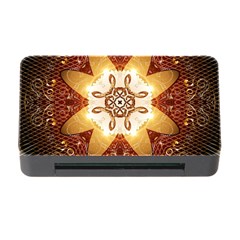 Elegant, Decorative Kaleidoskop In Gold And Red Memory Card Reader With Cf