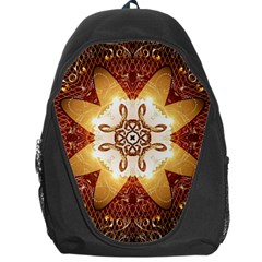 Elegant, Decorative Kaleidoskop In Gold And Red Backpack Bag