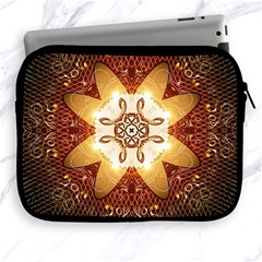 Elegant, Decorative Kaleidoskop In Gold And Red Apple Ipad 2/3/4 Zipper Cases