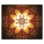 Elegant, Decorative Kaleidoskop In Gold And Red Double Sided Flano Blanket (Small)  50 x40  Blanket Back