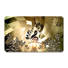 Clef With  And Floral Elements Magnet (rectangular)