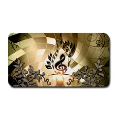 Clef With  And Floral Elements Medium Bar Mats by FantasyWorld7