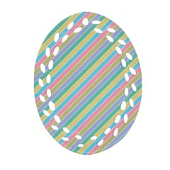 Stripes 2015 0401 Ornament (oval Filigree) 