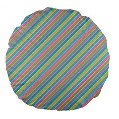 Stripes 2015 0401 Large 18  Premium Flano Round Cushions