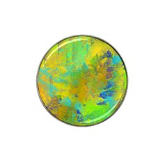 Abstract In Blue, Green, Copper, And Gold Hat Clip Ball Marker