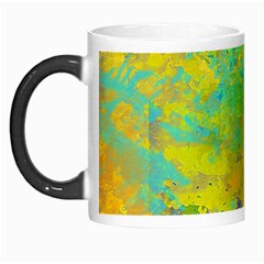 Abstract In Blue, Green, Copper, And Gold Morph Mugs