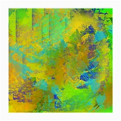 Abstract In Blue, Green, Copper, And Gold Medium Glasses Cloth (2-side)