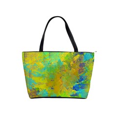 Abstract In Blue, Green, Copper, And Gold Shoulder Handbags