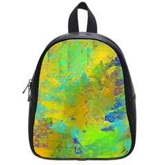 Abstract In Blue, Green, Copper, And Gold School Bags (small)  by digitaldivadesigns