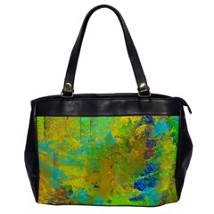 Abstract In Blue, Green, Copper, And Gold Office Handbags