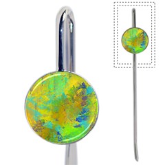 Abstract In Blue, Green, Copper, And Gold Book Mark