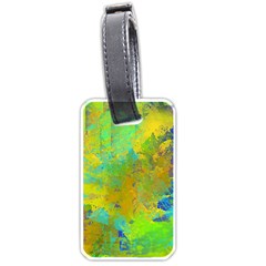 Abstract In Blue, Green, Copper, And Gold Luggage Tags (one Side) 