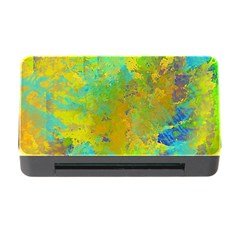 Abstract In Blue, Green, Copper, And Gold Memory Card Reader With Cf