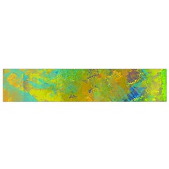 Abstract In Blue, Green, Copper, And Gold Flano Scarf (small)  by digitaldivadesigns