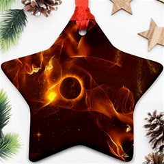 Fire And Flames In The Universe Ornament (star)  by FantasyWorld7