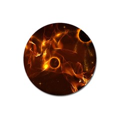 Fire And Flames In The Universe Magnet 3  (round)