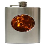 Fire And Flames In The Universe Hip Flask (6 oz) Front