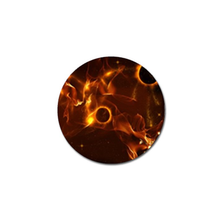 Fire And Flames In The Universe Golf Ball Marker