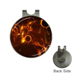 Fire And Flames In The Universe Hat Clips With Golf Markers