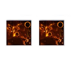 Fire And Flames In The Universe Cufflinks (square) by FantasyWorld7