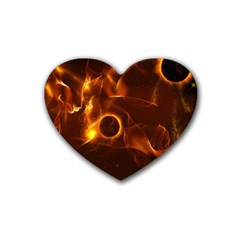 Fire And Flames In The Universe Heart Coaster (4 Pack) 