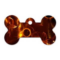 Fire And Flames In The Universe Dog Tag Bone (one Side)