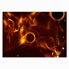 Fire And Flames In The Universe Large Glasses Cloth