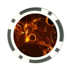 Fire And Flames In The Universe Poker Chip Card Guards by FantasyWorld7