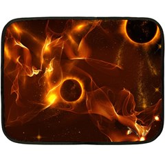 Fire And Flames In The Universe Fleece Blanket (mini)