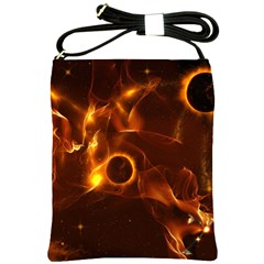 Fire And Flames In The Universe Shoulder Sling Bags by FantasyWorld7