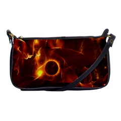 Fire And Flames In The Universe Shoulder Clutch Bags