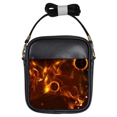 Fire And Flames In The Universe Girls Sling Bags