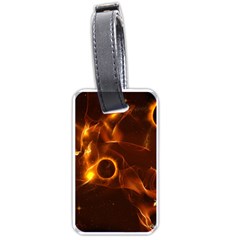 Fire And Flames In The Universe Luggage Tags (one Side)  by FantasyWorld7