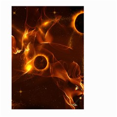 Fire And Flames In The Universe Large Garden Flag (two Sides) by FantasyWorld7