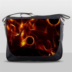 Fire And Flames In The Universe Messenger Bags