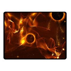 Fire And Flames In The Universe Double Sided Fleece Blanket (small) 