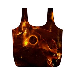 Fire And Flames In The Universe Full Print Recycle Bags (m)  by FantasyWorld7