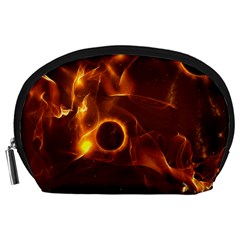 Fire And Flames In The Universe Accessory Pouches (large) 