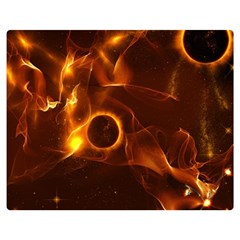 Fire And Flames In The Universe Double Sided Flano Blanket (medium) 