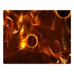 Fire And Flames In The Universe Double Sided Flano Blanket (Large)  80 x60  Blanket Front