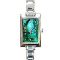 Wonderful Dolphin Rectangle Italian Charm Watches