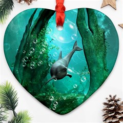 Wonderful Dolphin Ornament (heart) 