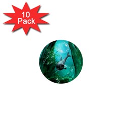 Wonderful Dolphin 1  Mini Buttons (10 Pack) 