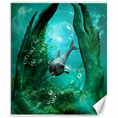 Wonderful Dolphin Canvas 20  X 24   by FantasyWorld7