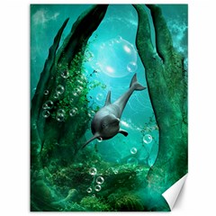 Wonderful Dolphin Canvas 36  X 48   by FantasyWorld7