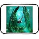 Wonderful Dolphin Fleece Blanket (Mini) 35 x27  Blanket