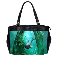 Wonderful Dolphin Office Handbags (2 Sides)  by FantasyWorld7