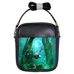 Wonderful Dolphin Girls Sling Bags